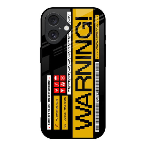 Aircraft Warning Glossy Case for iPhone 16