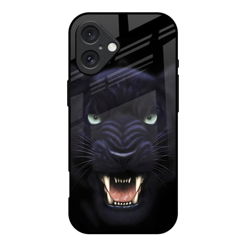 Angry Black Leopard Glossy Case for iPhone 16