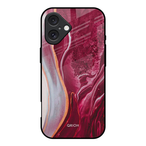 Crimson Ruby Glossy Case for iPhone 16
