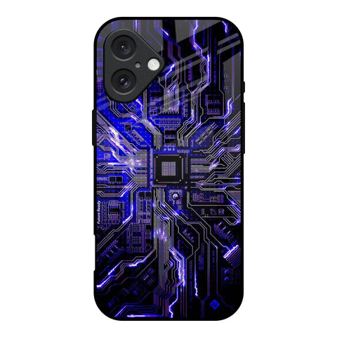 Techno Color Pattern Glossy Case For iPhone 16