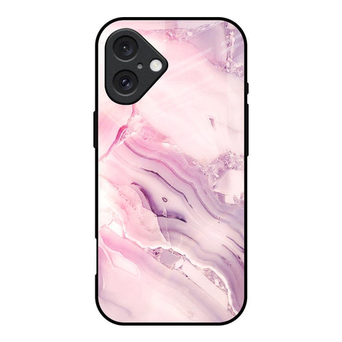 Diamond Pink Gradient Glossy Case For iPhone 16