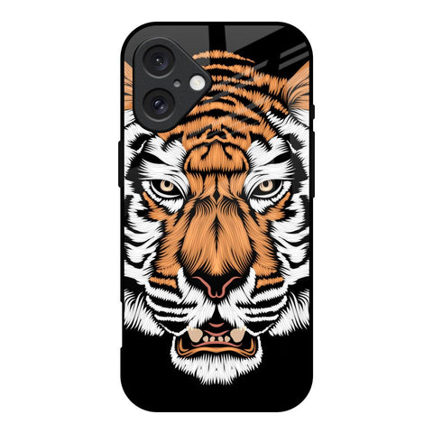 Angry Tiger Glossy Case For iPhone 16