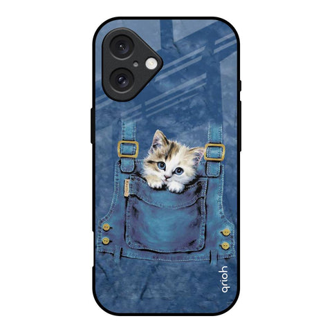Kitty In Pocket Glossy Case For iPhone 16