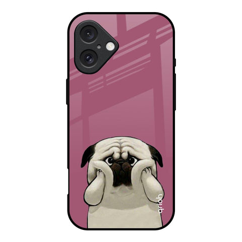 Funny Pug Face Glossy Case For iPhone 16