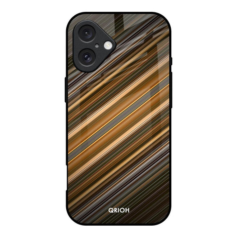 Diagonal Slash Pattern Glossy Case for iPhone 16