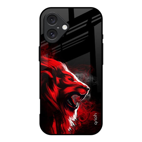 Red Angry Lion Glossy Case for iPhone 16