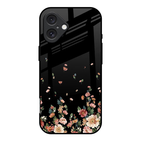 Floating Floral Print Glossy Case for iPhone 16