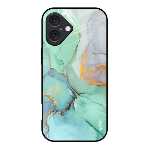 Green Marble Glossy Case for iPhone 16