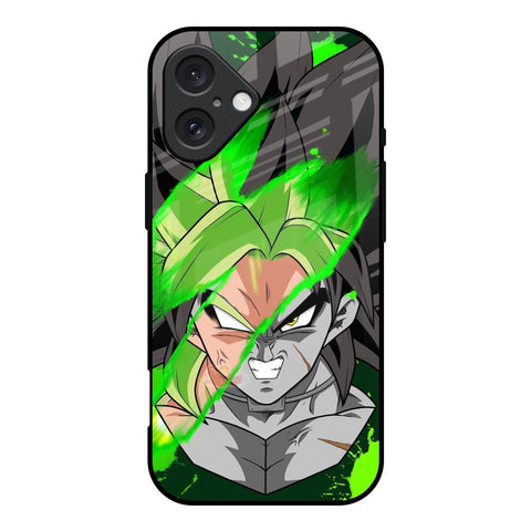 Anime Green Splash Glossy Case for iPhone 16