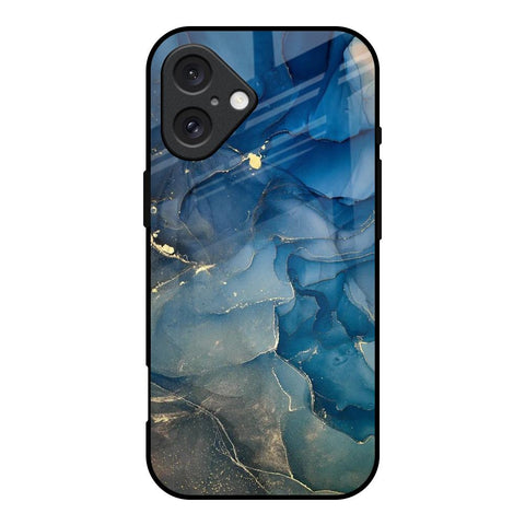 Blue Cool Marble Glossy Case for iPhone 16
