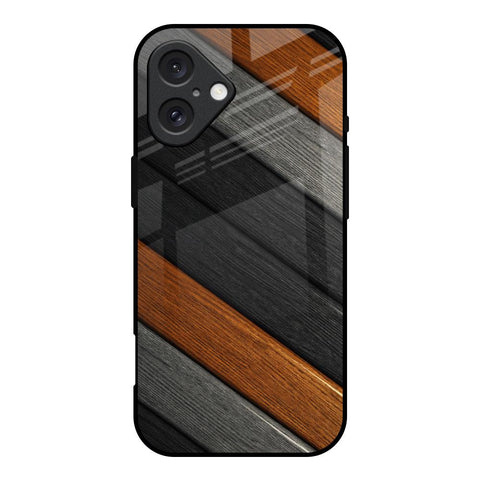 Tri Color Wood Glossy Case for iPhone 16