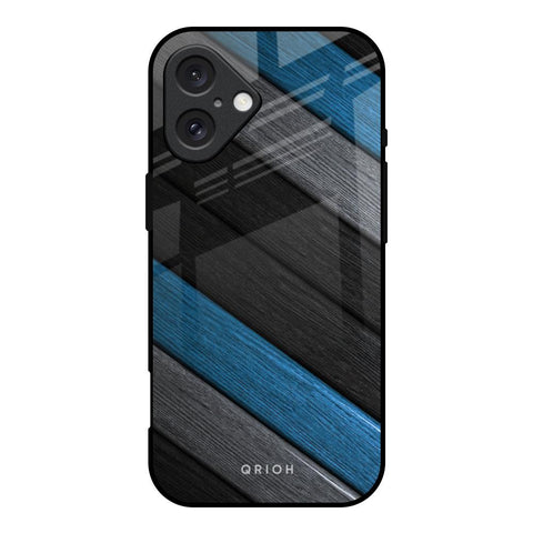 Multicolor Wooden Effect Glossy Case for iPhone 16