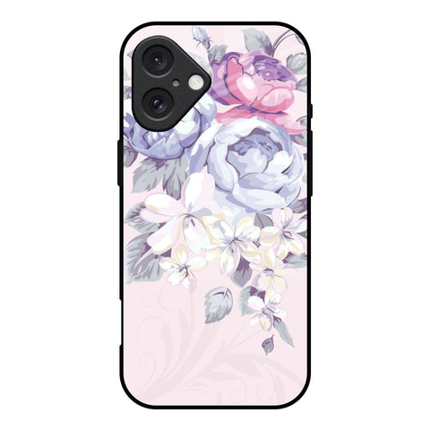 Elegant Floral Glossy Case for iPhone 16