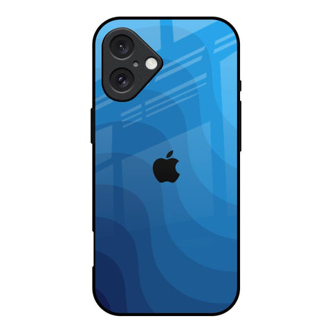 Blue Wave Abstract Glossy Case for iPhone 16