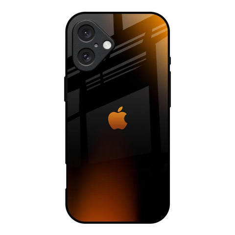 Orange Black Fusion Glossy Case for iPhone 16