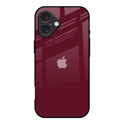 Classic Burgundy Glossy Case for iPhone 16