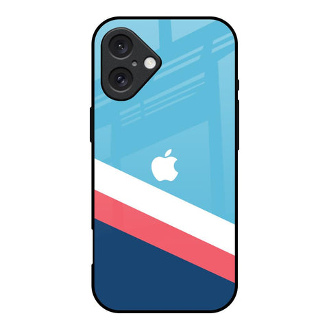 Pink & White Stripes Glossy Case For iPhone 16