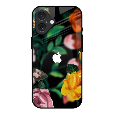 Flowers & Butterfly Glossy Case for iPhone 16