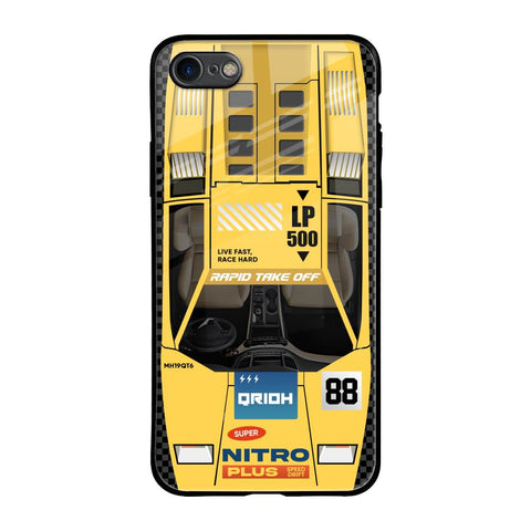 Yellow Racing Car Glossy Case for iPhone 7