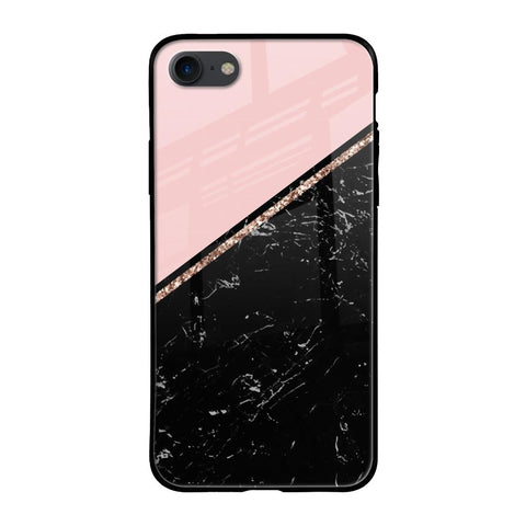 Marble Texture Pink Glossy Case For iPhone 7