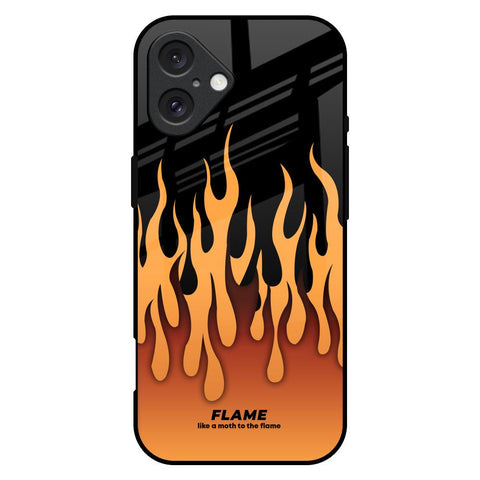 Fire Flame Glossy Case for iPhone 16 Plus