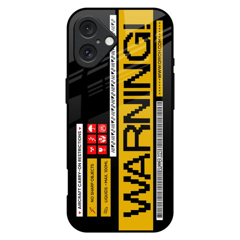 Aircraft Warning Glossy Case for iPhone 16 Plus