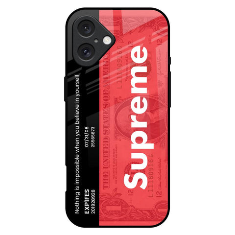 Supreme Ticket Glossy Case for iPhone 16 Plus