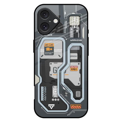 Retro Futuristic Glossy Case for iPhone 16 Plus