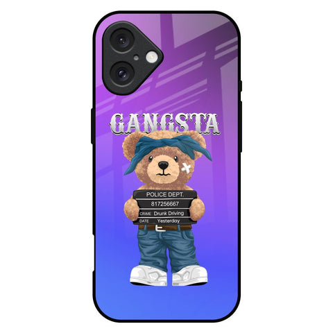 Gangsta Bear Glossy Case for iPhone 16 Plus