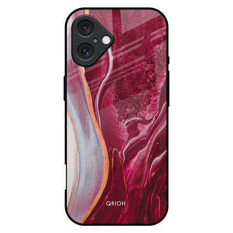 Crimson Ruby Glossy Case for iPhone 16 Plus