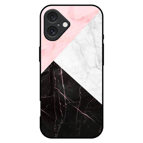 Marble Collage Art Glossy Case For iPhone 16 Plus