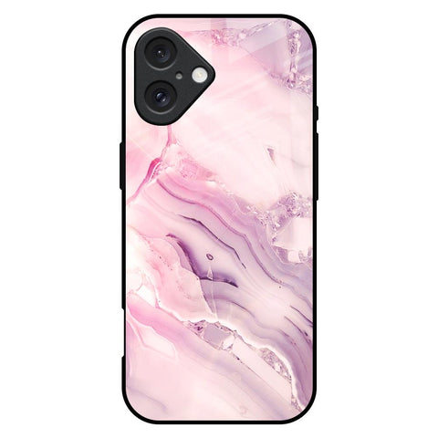 Diamond Pink Gradient Glossy Case For iPhone 16 Plus