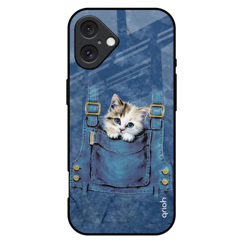 Kitty In Pocket Glossy Case For iPhone 16 Plus
