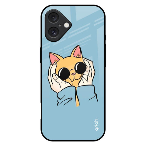 Adorable Cute Kitty Glossy Case For iPhone 16 Plus