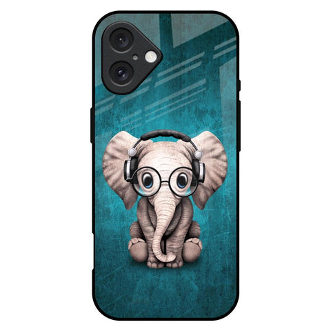 Adorable Baby Elephant Glossy Case For iPhone 16 Plus