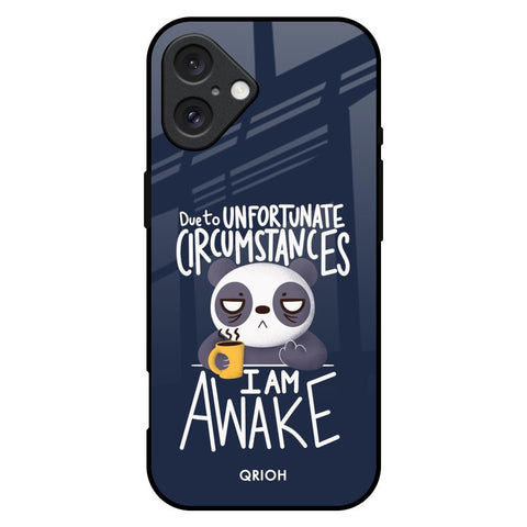 Struggling Panda Glossy Case for iPhone 16 Plus