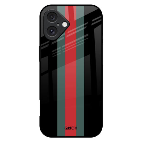 Vertical Stripes Glossy Case for iPhone 16 Plus