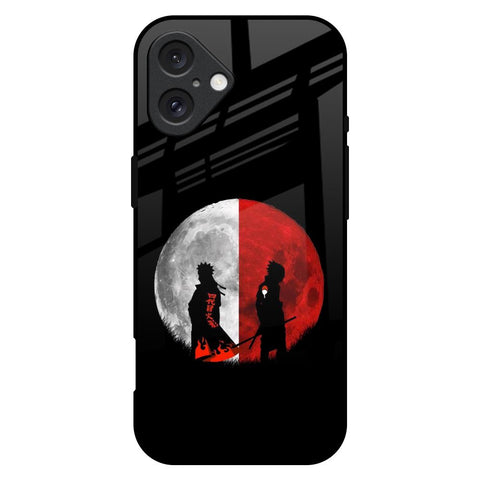 Anime Red Moon Glossy Case for iPhone 16 Plus