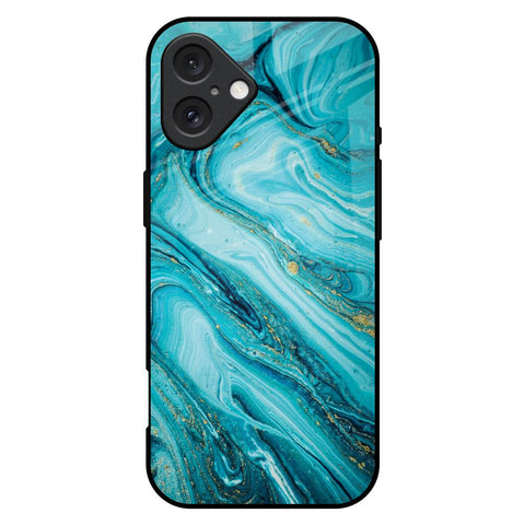 Ocean Marble Glossy Case for iPhone 16 Plus