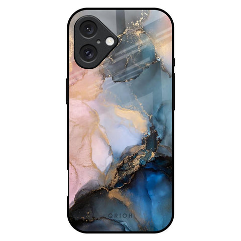 Marble Ink Abstract Glossy Case for iPhone 16 Plus