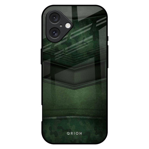 Green Leather Glossy Case for iPhone 16 Plus