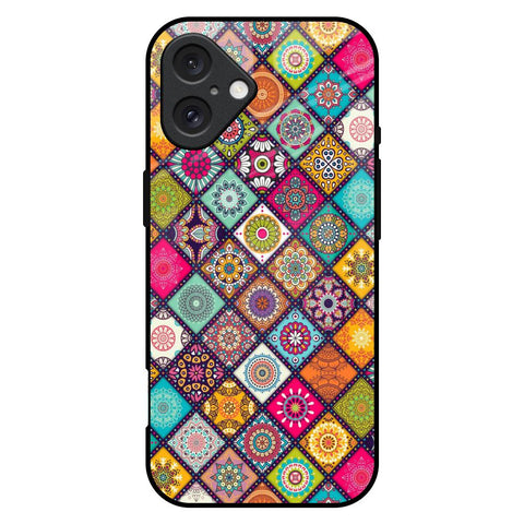 Multicolor Mandala Glossy Case for iPhone 16 Plus