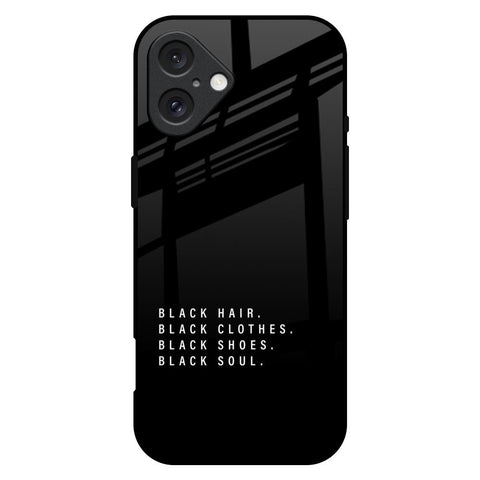 Black Soul Glossy Case for iPhone 16 Plus