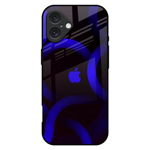 Blue Ring Light Glossy Case for iPhone 16 Plus