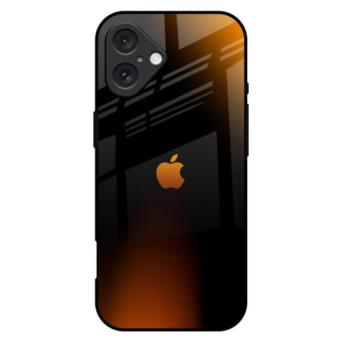 Orange Black Fusion Glossy Case for iPhone 16 Plus