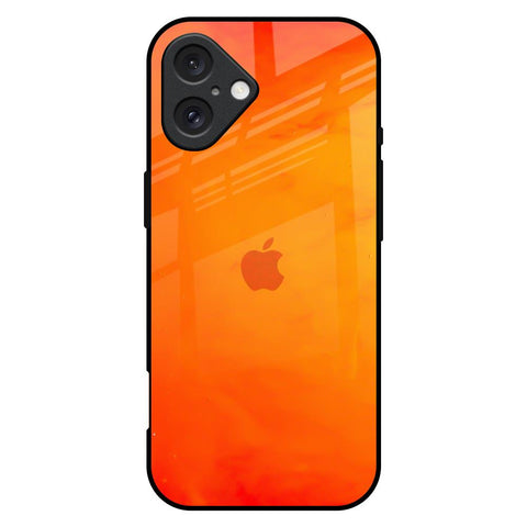 Tangy Orange Glossy Case for iPhone 16 Plus