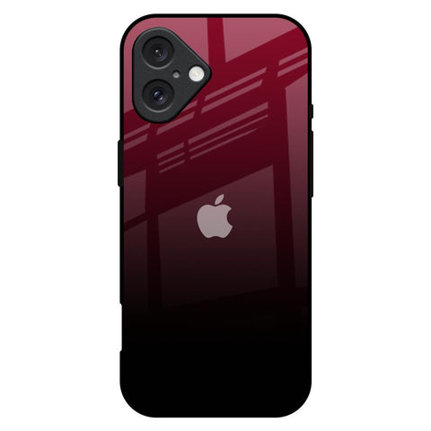Wine Red Glossy Case For iPhone 16 Plus