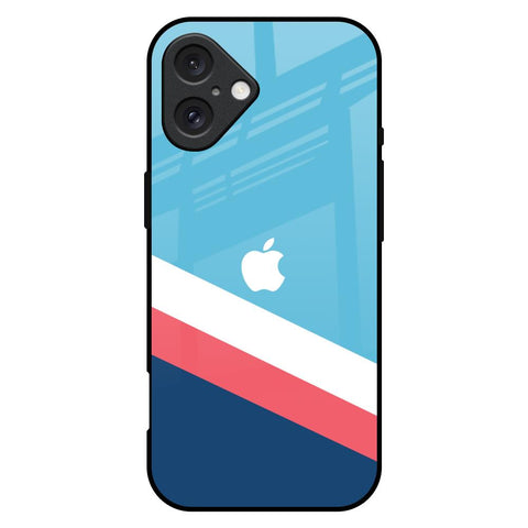 Pink & White Stripes Glossy Case For iPhone 16 Plus