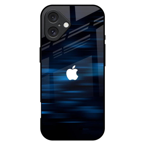 Blue Rough Abstract Glossy Case for iPhone 16 Plus