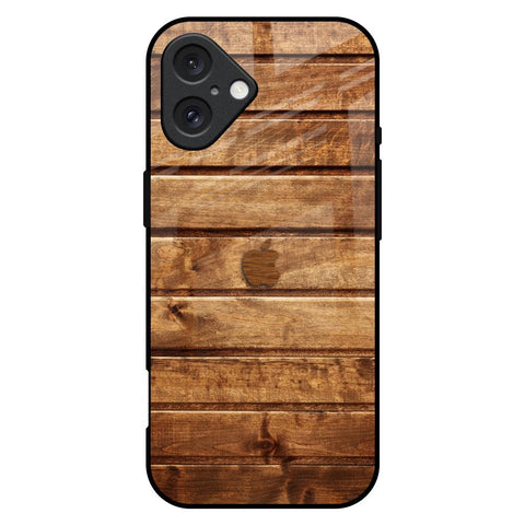 Wooden Planks Glossy Case for iPhone 16 Plus